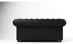 Fekete bársony kanapé 184 cm Cambridge – Ropez