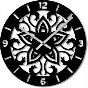 Falióra 50 cm Falióra Nagy Fa Óra Fekete Modern