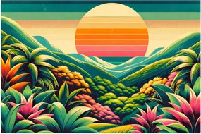 Kép - Színes naplemente (90x60 cm)