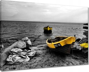 Vászonkép 70x50 Csónakok a balti tengerparton