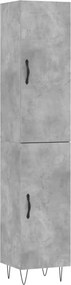 vidaXL betonszürke szerelt fa magasszekrény 34,5x34x180 cm