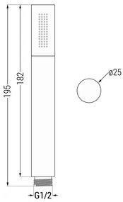 Mexen Kai DR70 rejtett kád-zuhany szett esőzuhannyal 30 cm, fekete, 77602DR70301-70