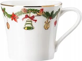 Csésze Állvánnyal Karácsonyi porcelán ajándék 6db