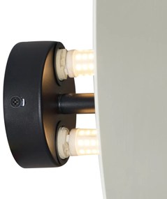 Design bézs organikus fali lámpa 32 cm 2-lámpás - Pulley