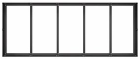 vidaXL ültetőtartó fekete 200x80x40 cm acél