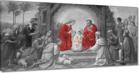 Vászonkép 180x90 Szent család piros