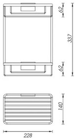 NIMCO Ki 14017D-26 - Kétszintes zuhany fali polc KIBO fényezett króm
