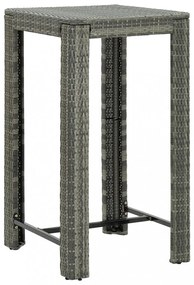 3 részes szürke polyrattan kerti bárszett kartámasszal