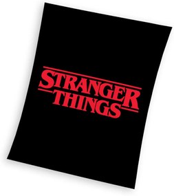 Stranger Things Black coral fleece polár takaró 130x170cm