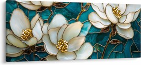 Kép - Ólomüveg magnóliával (120x50 cm)