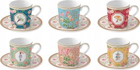 Porcelán csésze szett 100 ml 6+6 db-os mágikus keleti világ doboz