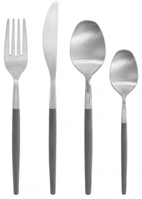Sötétszürke-ezüstszínű rozsdamentes acél evőeszköz készlet 16 db-os Maxime – Blomus