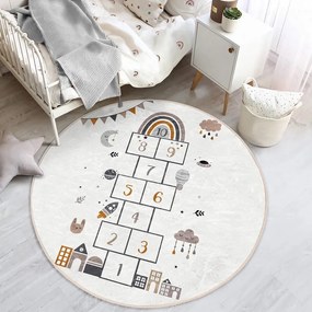 Krémszínű gyerek szőnyeg ø 120 cm Comfort – Mila Home