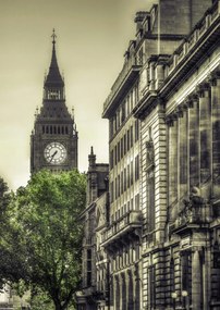 Poszter 29,7x42cm Kilátás a Big Benre a St James Parkból, Assaf Frank