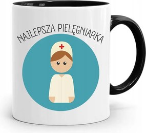 Fekete Bögre Ajándék A Legjobb Ápolónőnek fényképes nyomtatással