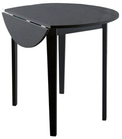 Trento Quer fekete asztal lehajtható asztallappal, ⌀ 92 cm - Støraa