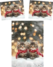 3D Mikroszálas ágyneműhuzat SNOWY PAWS színes Ágyneműhuzat mérete: 70 x 90 cm | 140 x 200 cm
