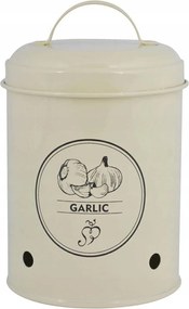 Fokhagyma tartály Fém Szellőztetett 1L Retro Ételtároló doboz