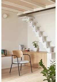 Szürke fotel tölgyfa dekorral Eclipse - Teulat