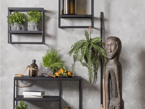 Fém polc CASTO 40x40 cm, fekete