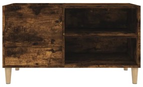 füstös tölgy színű szerelt fa hanglemezszekrény 84,5x38x48 cm