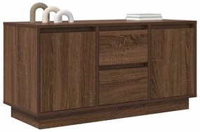 barna tölgyszínű TV-szekrény LED-lámpákkal 100x41x50 cm