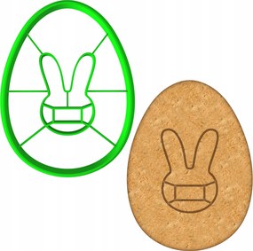 Húsvéti Forma Mézeskalács lyukasztó Húsvéti Tojás 8cm