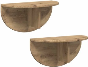 vidaXL Falpolc 2 pcs Artisan tölgy 48 x 24 x 24 cm Faanyag