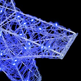 3D Csillag 50 LED-del Kék 55 x 53.5 x 10 cm Akril