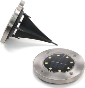 Napelemes beépített kerti világítás készlet 8 LED 12 db