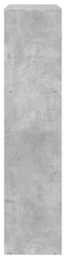 3 szintes betonszürke fa elválasztó könyvespolc 123x29x123 cm