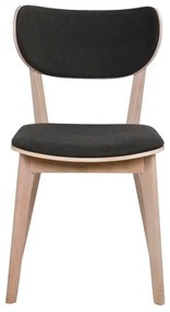 Cato világosbarna tölgyfa étkezőszék sötétszürke ülőrésszel - Rowico