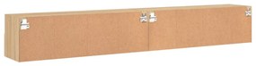 2 db sonoma tölgyszín szerelt fa fali TV-szekrény 100x30x30 cm