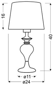 Asztali lámpa GILLENIA 1xE27/60W/230V
