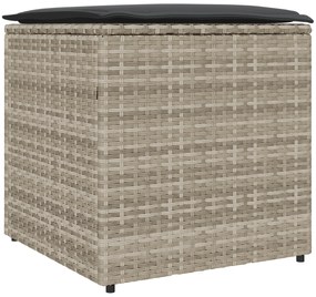 vidaXL Kültéri Tároló Doboz Világosszürke és Sötétszürke Szintetikus rattan