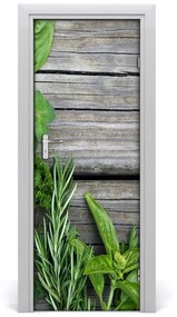 Fotótapéta ajtóra Gyógynövények fa 75x205 cm