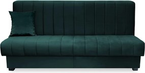 2 db-os szett, ágyazható kanapé zöld színben, velúr kárpittal SIGMA