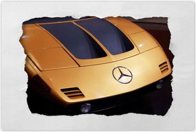 Poszter 60x40 Sárga sportos Mercedes