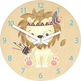 Oroszlán alakú kvarc falióra Akril Oroszlán indanin Kerek