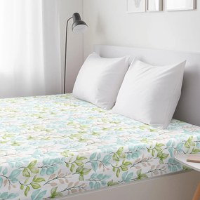 Goldea pamut körgumis lepedő deluxe - festett levelek 80 x 160 cm