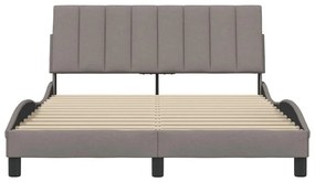 tópszínű szövet ágykeret matrac nélkül Hanko 140 x 200 cm