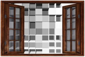 Poszterek 120x80 Optikai illúzió 3D kockák