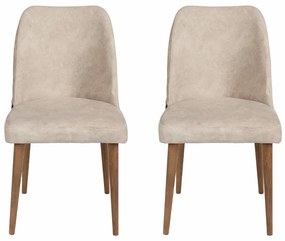 Nova Cream and Walnut étkezőszék szett, 2 db, 2 db