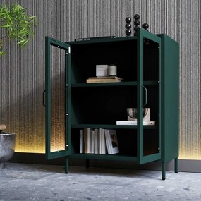 Vitrin GINA, 800 x 1015 x 400 mm, Modern: palack zöld