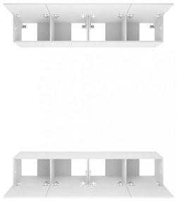 4 db fehér szerelt fa TV-szekrény 80 x 30 x 30 cm