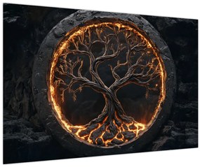 Kép – Életfa lávában I. (90x60 cm)