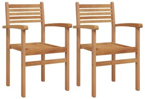 Kerti összecsukható székek 2 pcs Barna 55.5 x 55.5 x 90 cm