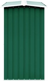 zöld horganyzott acél kerti tűzifatároló 330 x 92 x 153 cm