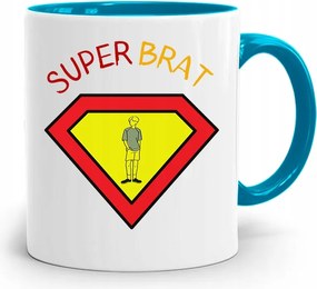 Kék Bögre Ajándék Testvérnek Szuper Testvér nyomott mintával