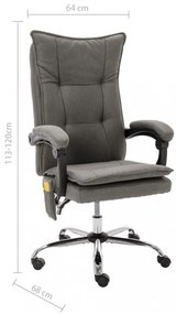 szürke szövet masszázsfunkciós irodaszék